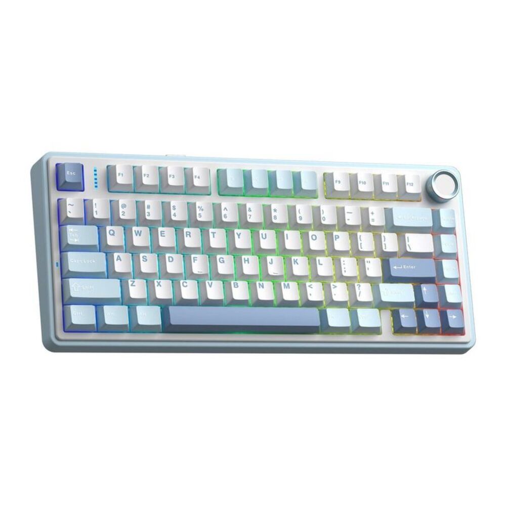 F75 75% Tri-Mode Wireless Hot-Swappable Mechanical Gaming Keyboard - Salt Blue